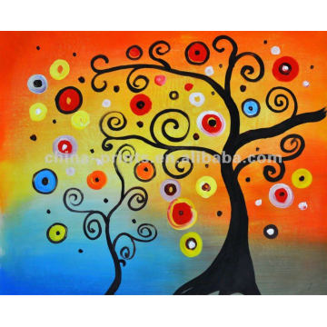 Coloré abstrait arbres manuellement peinture à l&#39;huile